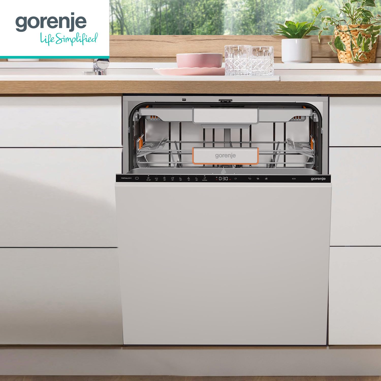 Gorenje ULTRA16BWIFI Geschirrspüler Einbaugerät 60 cm breite 16 Maßgedecke 7 Programme ConnectLife EEK: B