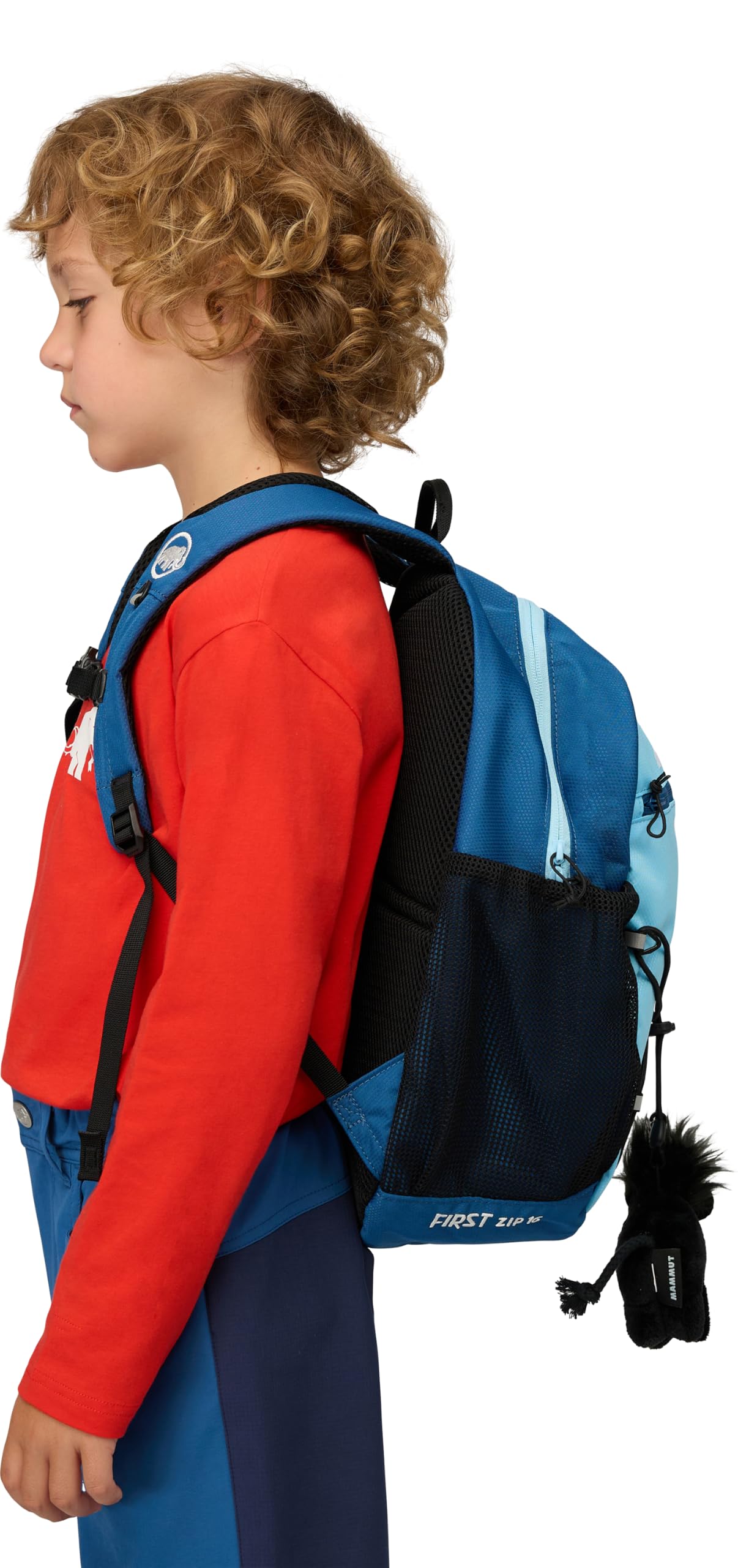Mammut First Zip 8 – Plecak Dziecięcy Turystyczny dla Dziewczynek Chłopców 2-9 Lat | Pluszowy Towarzysz | 8 L, Cool Blue-deep Ice