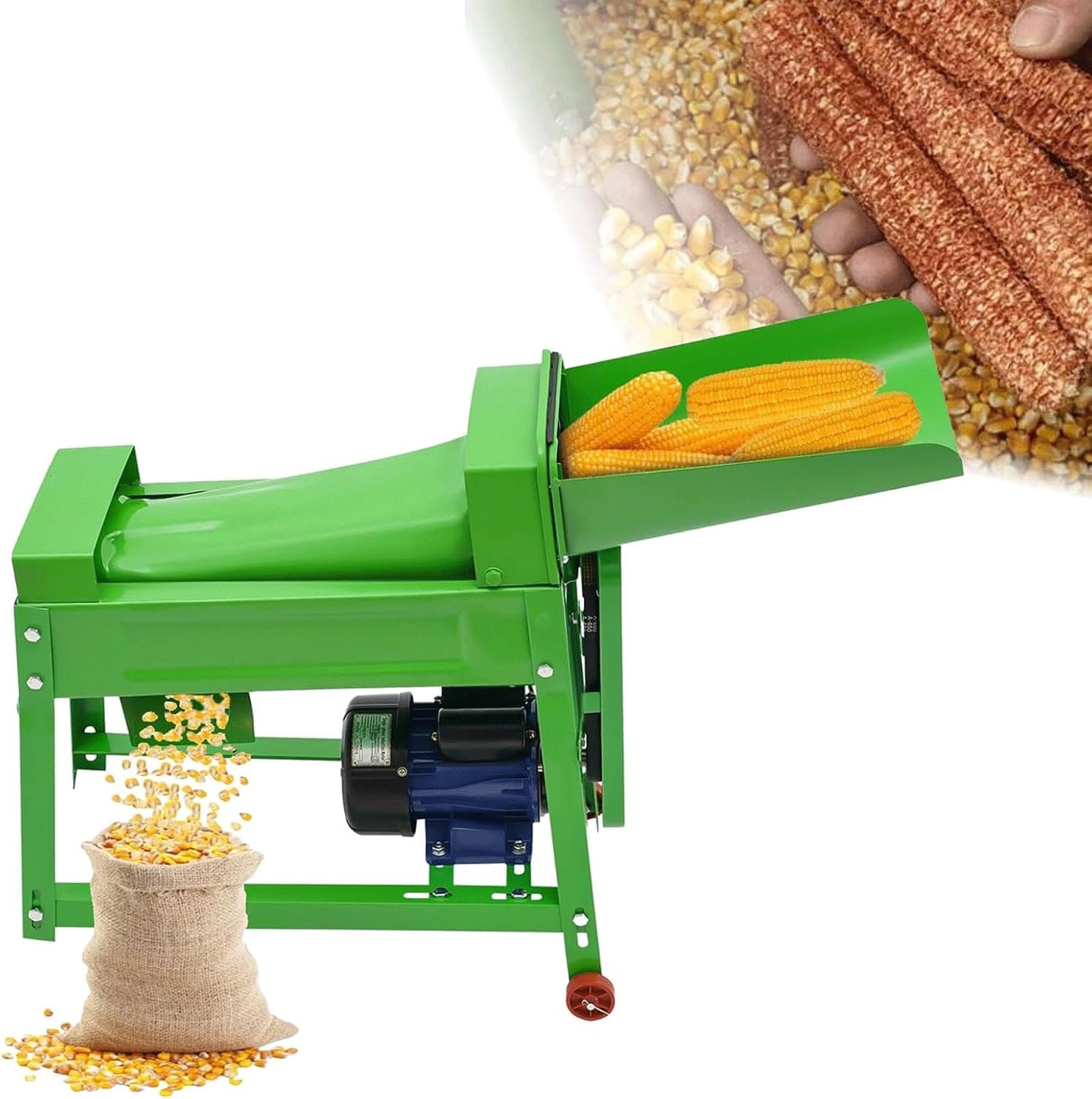Macchina della trebbiatrice del mais secco, 2800RPM Sheller automatico del mais per le piccole aziende agricole e uso domestico, attrezzatura elettrica di spogliatura del mais