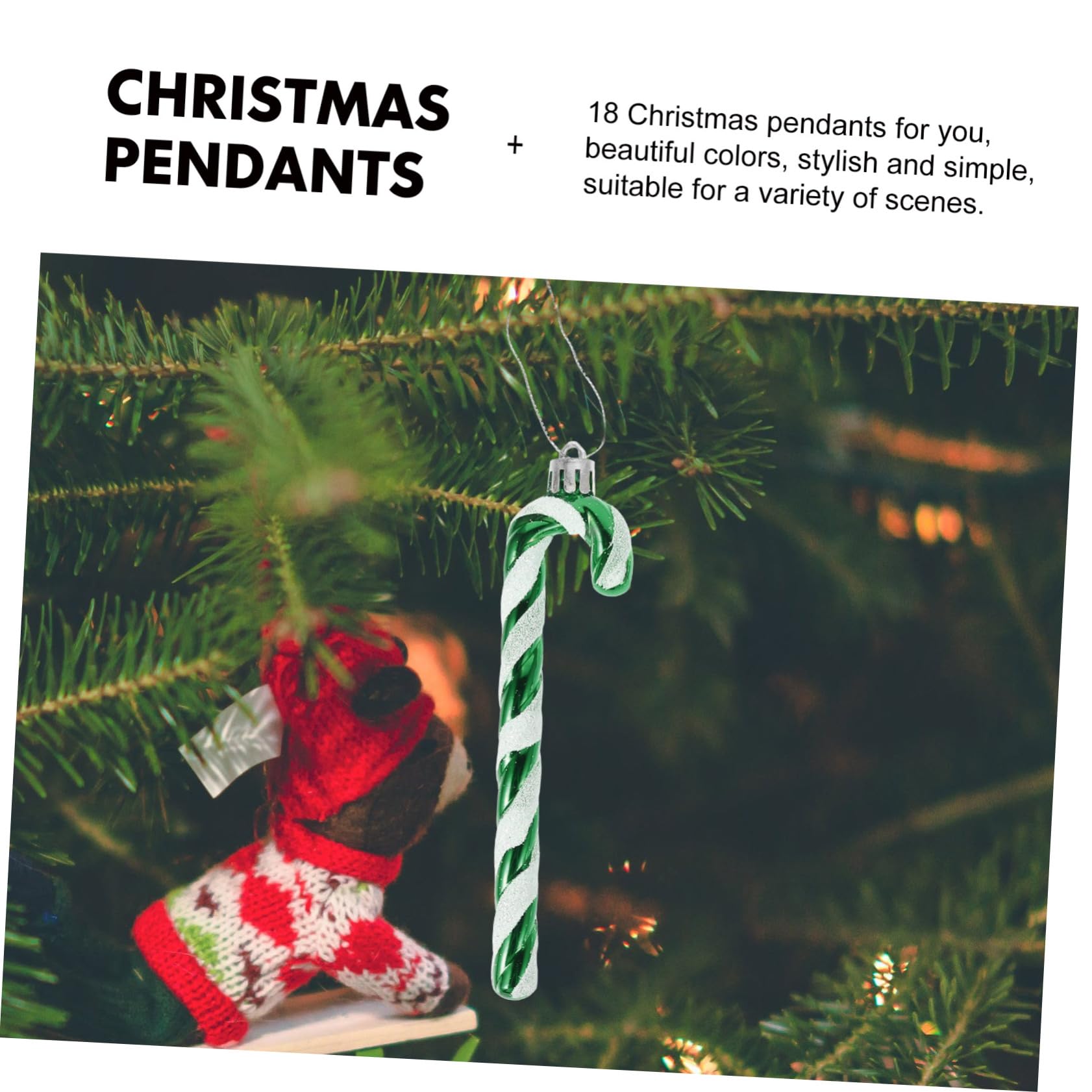 Alipis Ornamenti per Albero Festivo in Plastica 18 Pezzi Decorazioni Natalizie per Albero e Casa Addobbi Natalizi per Feste di Natale