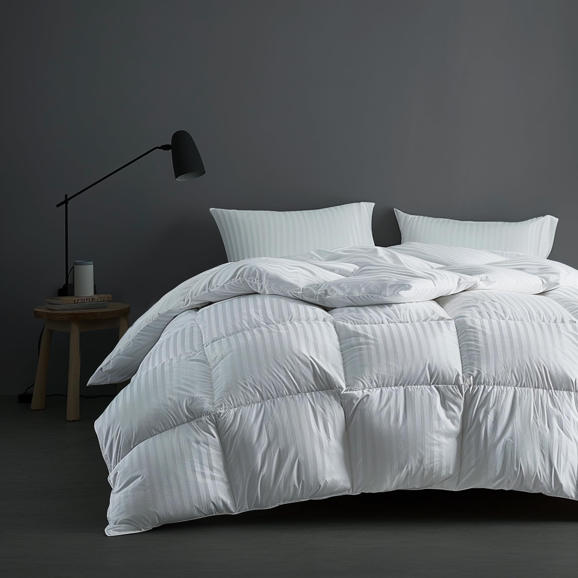 Hotel Grand White Goose Down Comforter 500 Thread Count 650