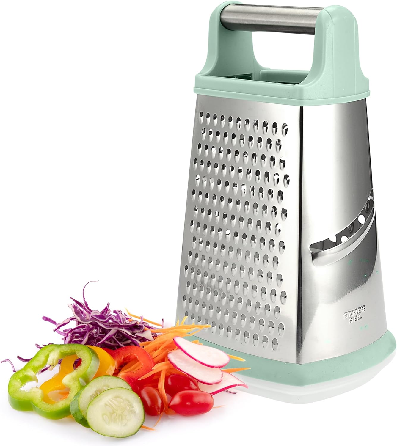 Professional Cheese Grater Stainless Steel, Xl Size, 4