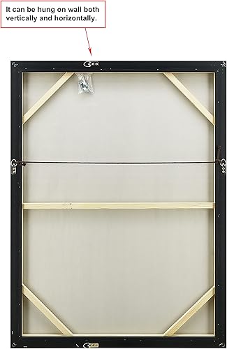 Miniatura 6 de Empire Art Direct Arte abstracto para pared, lienzo pintado a mano con textura por Martin Edwards, marco plateado champán, 20 x 72 pulgadas, campo