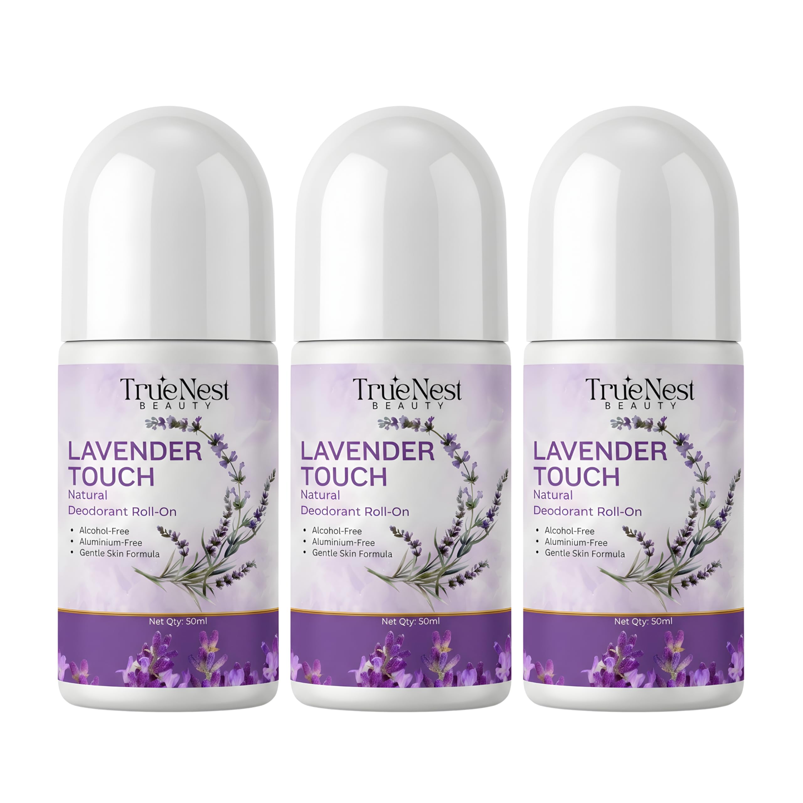 Lavender Underarm Roll On Deodorant for Women & Men – Helps Reduce Odour & Dark Underarms | Fresh & Long Lasting, 50 ml - Pack of 3-image-41