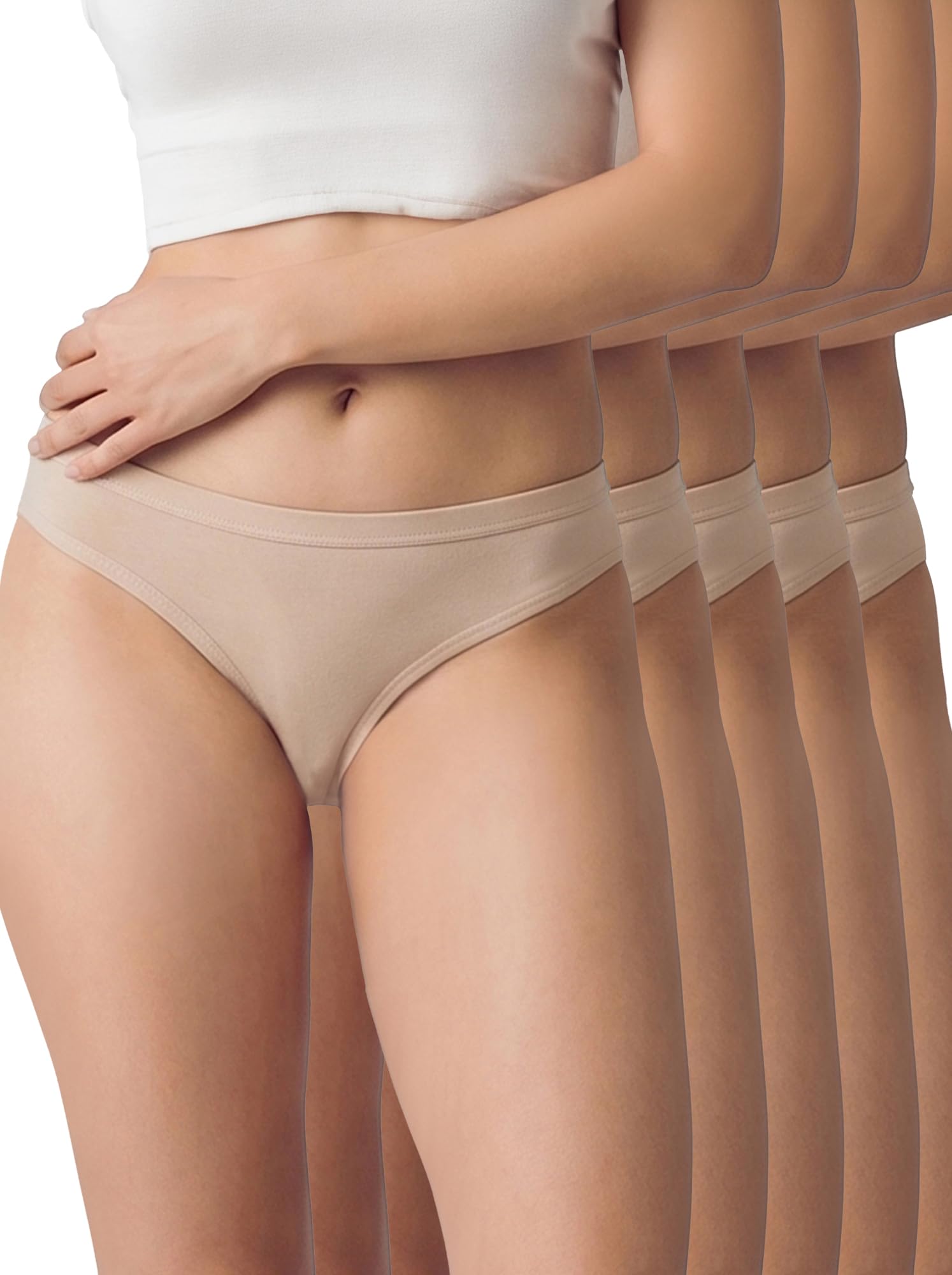 tweens Cotton Medium Coverage Bikini Cut Panty for Women | Soft No-Mark Waistband | Breathable Cotton Comfort | Everyday Comfortable Fit | Lightweight Innerwear | Pack of 5-picture-36