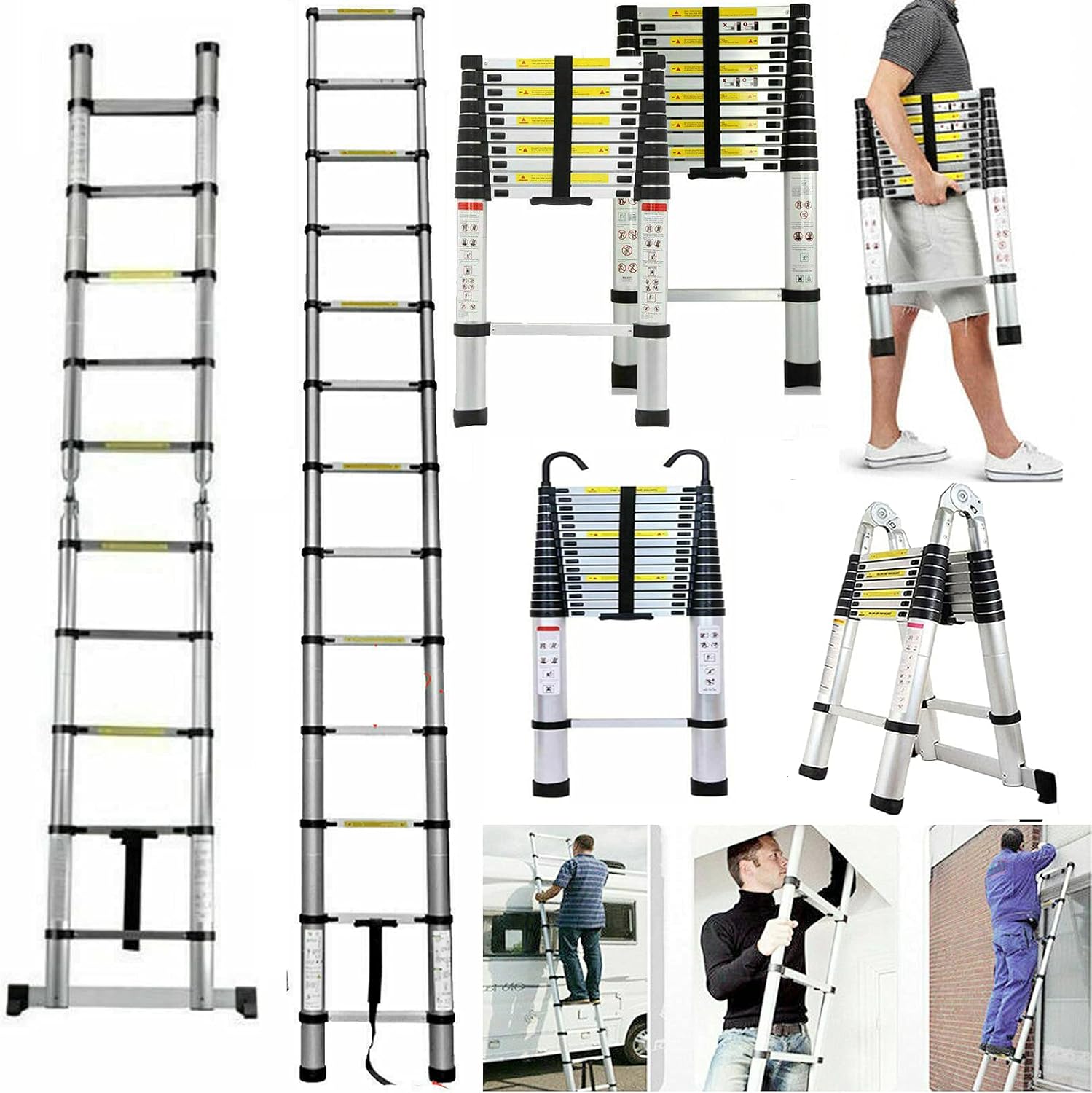 Telescopic Ladder，Extension Ladder， Telescopic Extension Ladder 16.5Ft