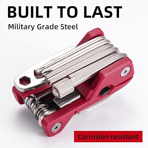 Miniatura 8 de Kit de herramientas de reparación de bicicletas con estuche de transporte, kits de herramientas de ciclismo portátiles (21 en 1), juego de