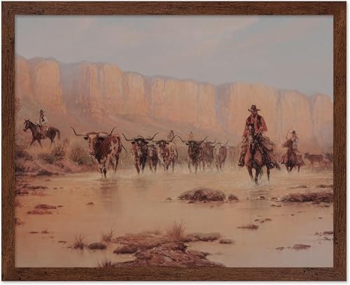 Miniatura 40 de Poster Master Póster vintage de paisaje – Póster de vaquero – Arte del Oeste – Diseño de pared del salvaje oeste – Regalo para hombres y mujeres –