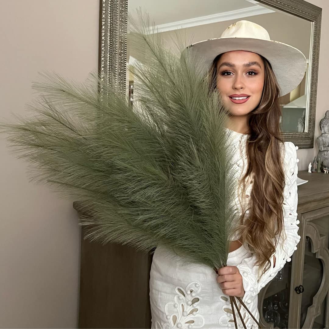 Faux Pampas Grass 2 (Khaki Green)