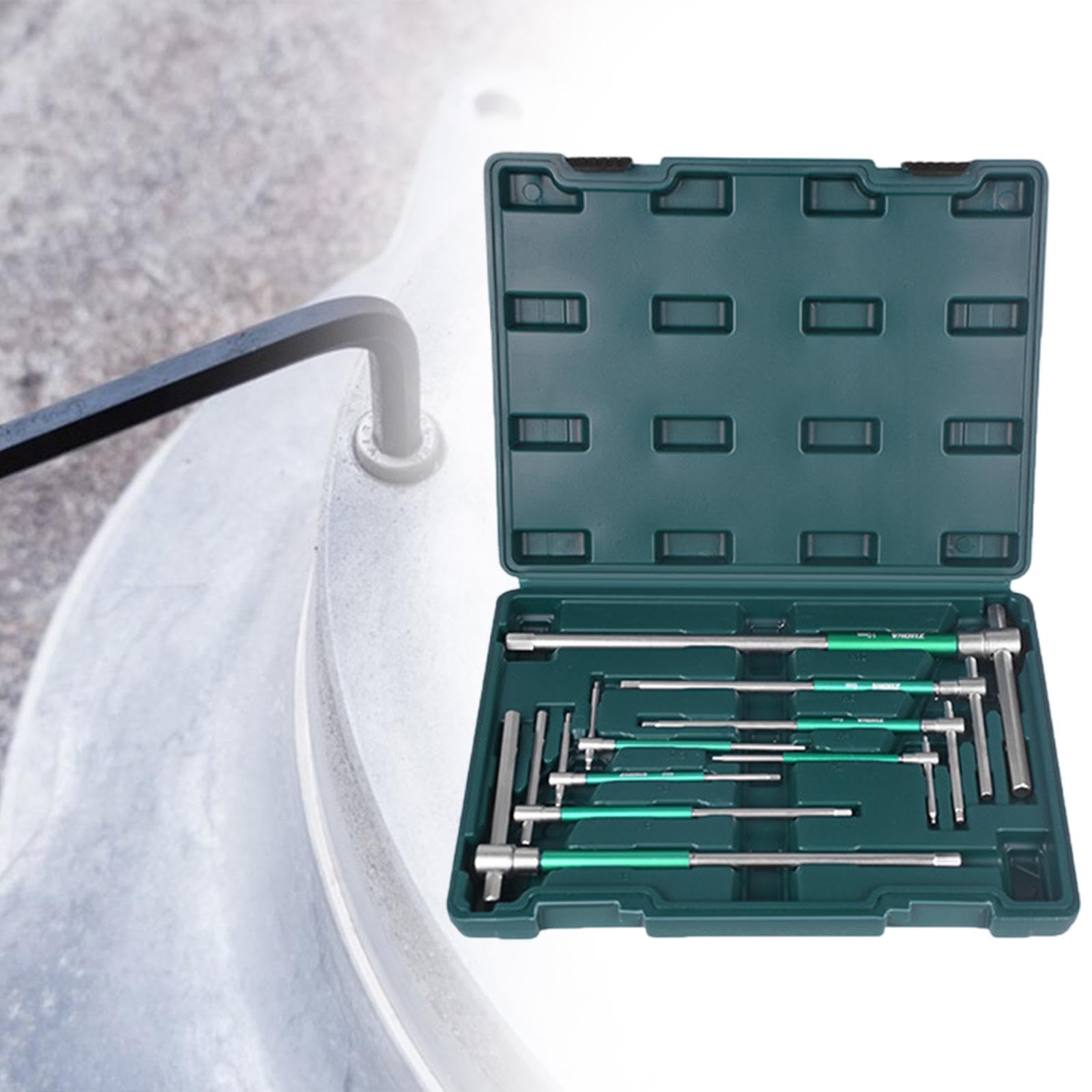 Set di Alberi Esagonali T Gathing Chiave Esagonale 360° Accessori per Ciclismo Rotazione Professionale Cererazione Allen, 8 Pezzi