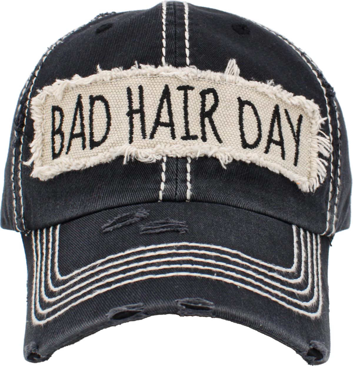 Vacation Beach Camping Womens Baseball Cap Distressed Vintage Unconstructed Embroidered Patch Hat