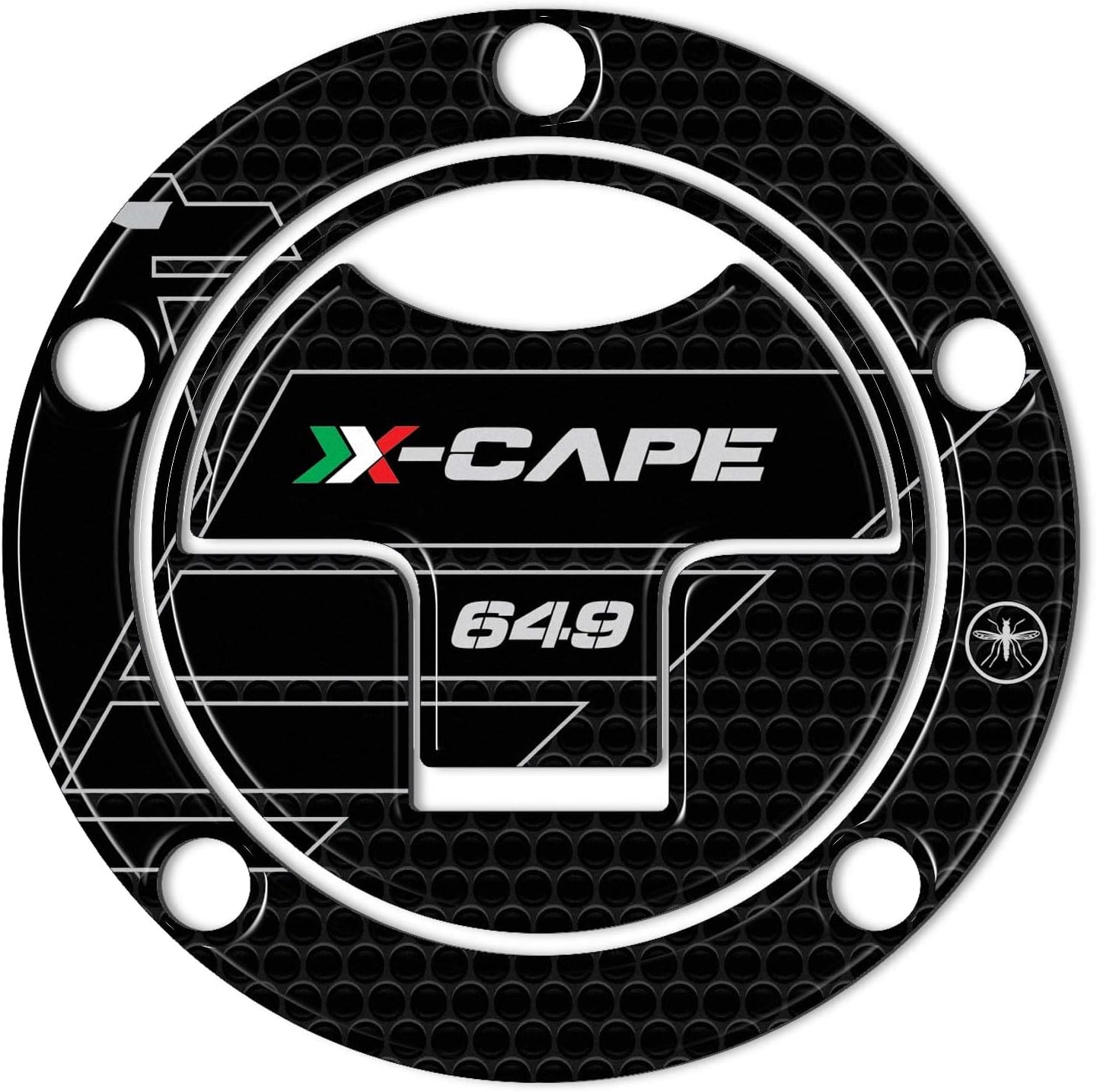 labelbike - 3D Sticker Motorcycle Tank Cap Decoration and Protection in Resin Compatible with Moto Morini X-Cape 650 2021-2024 - Color Carbon Black