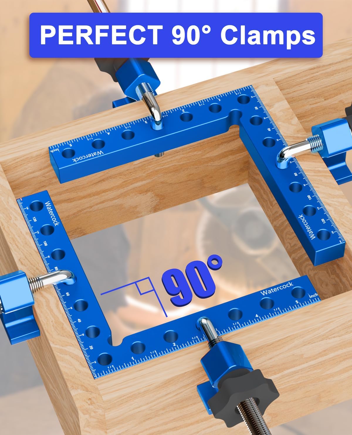 2PCS Corner Clamps for Woodworking, 90 Degree Aluminum Corner Clamps.