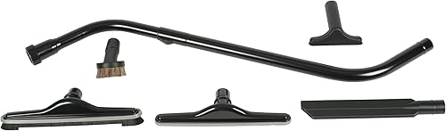 Cen-Tec Systems 90155 Paquete de accesorios de limpieza al vacío de 1 ½" con varita telescópica comercial, color negro