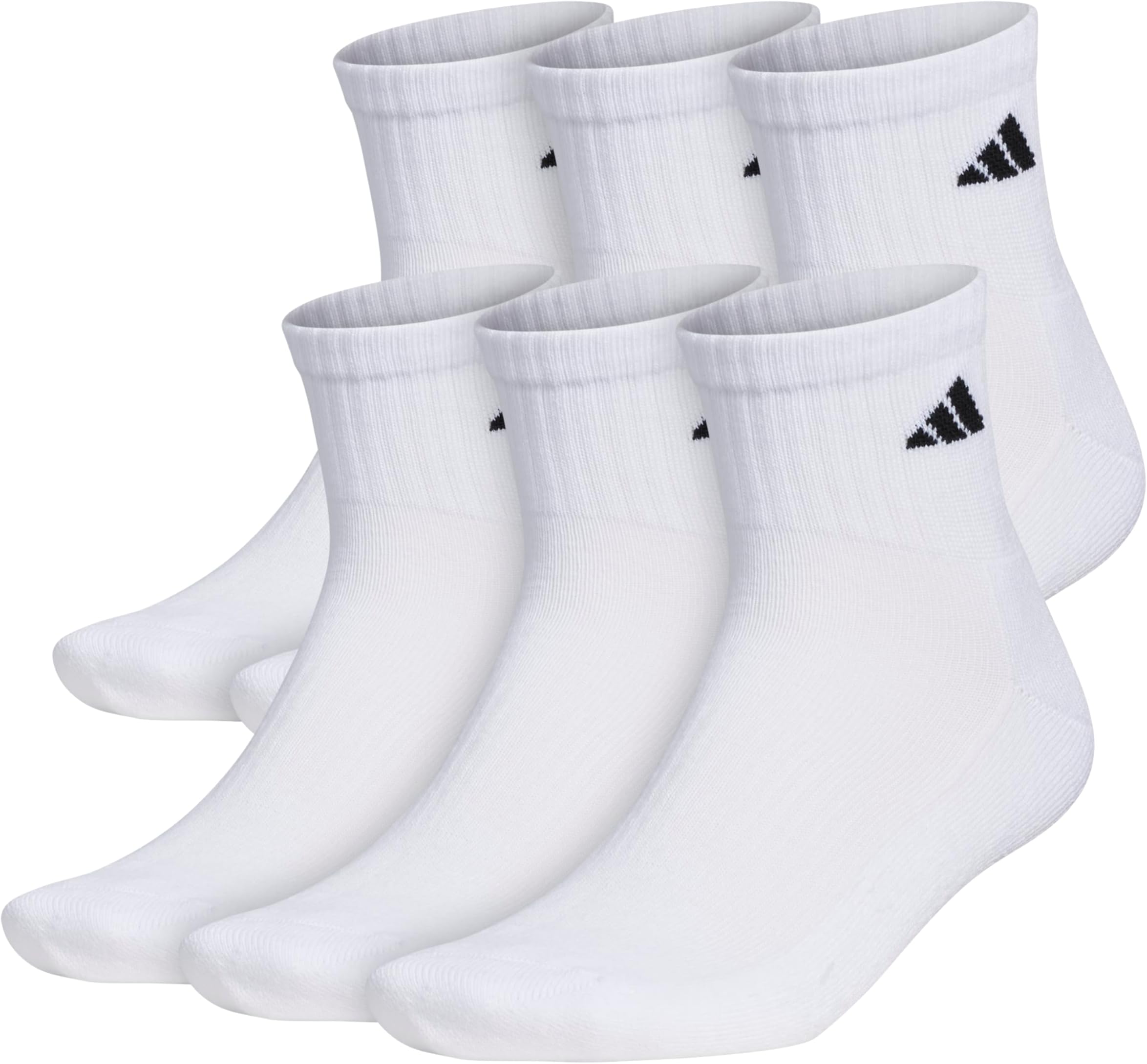 adidas Men's Men's Athletic Cushioned 6-pack Quarter Quarter Sock (pack of 6)