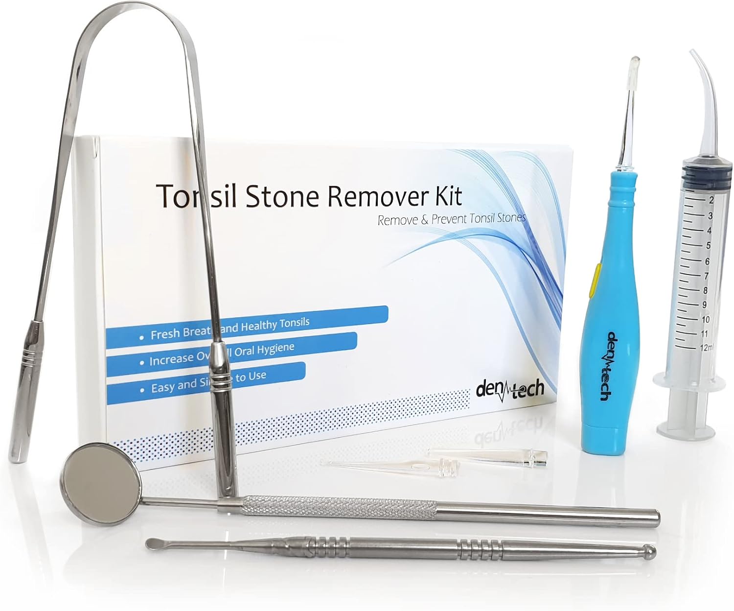 Tonsil Stone Remover Tool and Personal Oral Care Kit 5 in 1 Tongue
