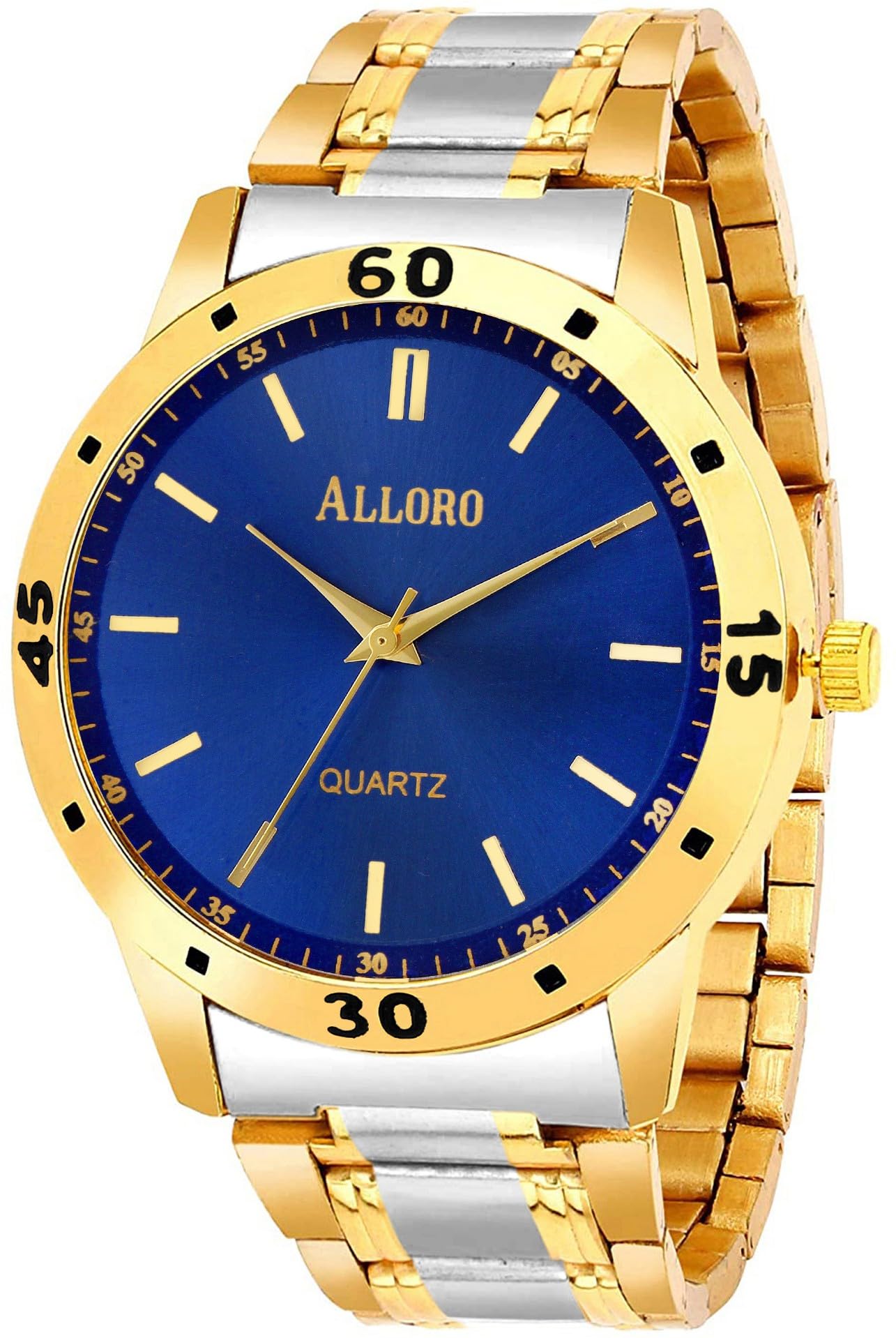 Premium Day & Date Feature Blue Dial Golden Chain Analog Watch Premium Blue Dial Golden Chain Analog Watch - for Men ()_BZ_ALG604 (B0D9K21W7L) Amazon Price History, Amazon Price Tracker
