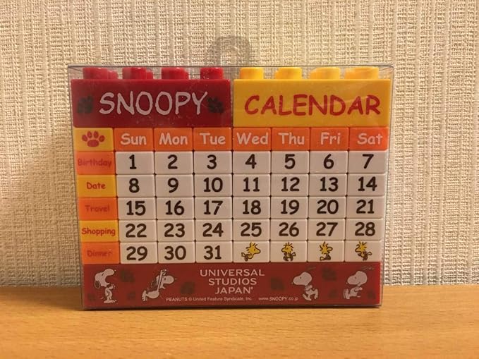 Amazon Usjユニバーサルスタジオジャパンピーナッツsnoopyスヌーピー ブロック万年カレンダー 卓上カレンダー アニメ 萌えグッズ 通販
