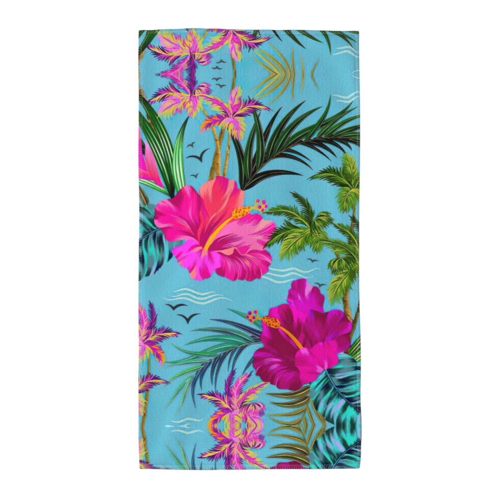 WYCZHY Hello Hawaii Printed Quick Dry Beach Towel For Camping Travel Vacation