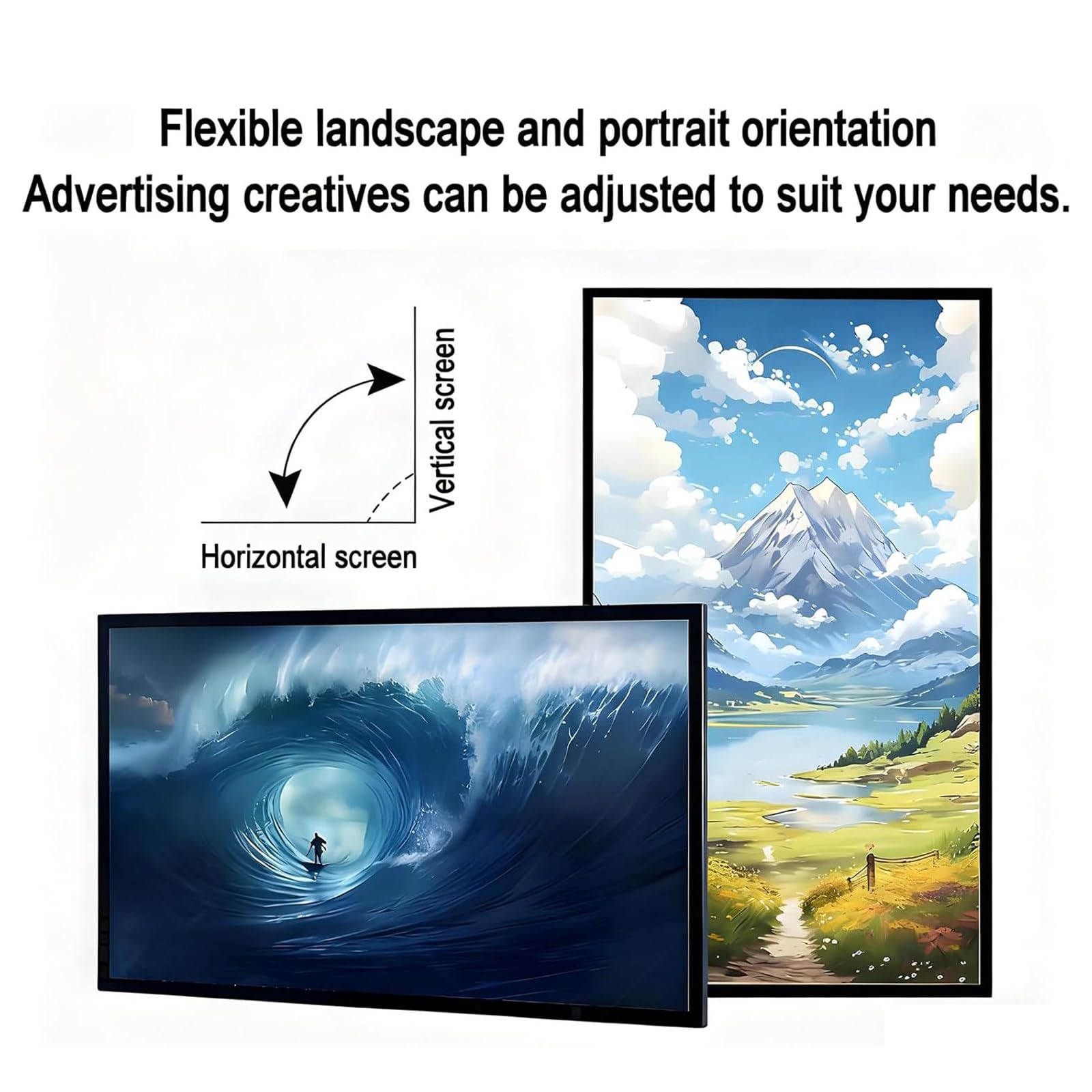 Duża Cyfrowa Ramka Na Zdjęcia, Cyfrowy Ekran Reklamowy Do Prezentacji Menu I Promocji, Wielkoformatowy Wyświetlacz Reklamowy (Video Player), Komercyjny Ekran Digital Signage 23.6"