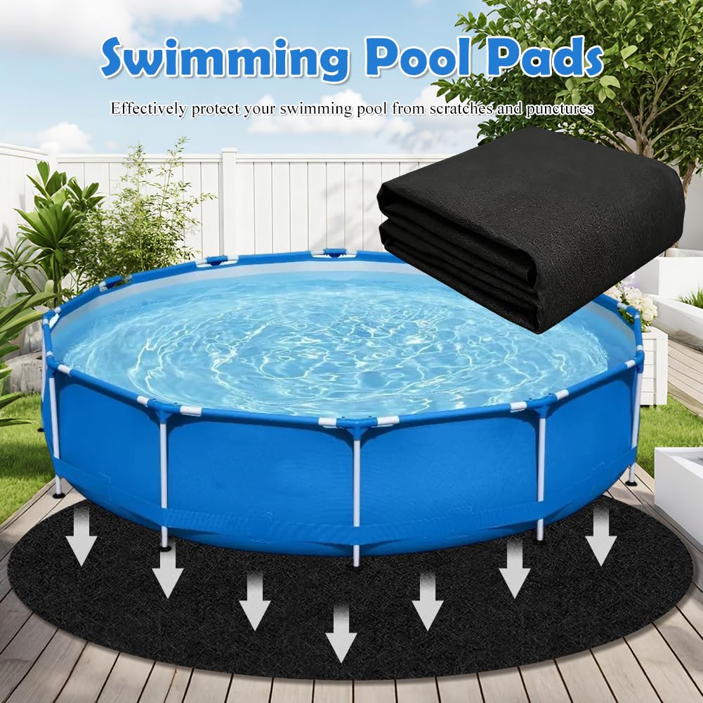 Base de Piscina Redonda 305/370/460 – Lona de Suelo y Piscina Suelo Protector, Base Antideslizante y Resistente al Desgaste para Piscina, Multifuncional para Piscinas al Aire Libre 460 cm