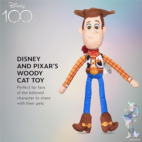 Miniatura 2 de Pixar's Woody Cat Kicker Toy con hierba gatera, 9 pulgadas  Juguetes para gatos de Disney Pixar  Divertido juguete de peluche estilo gato con hierba