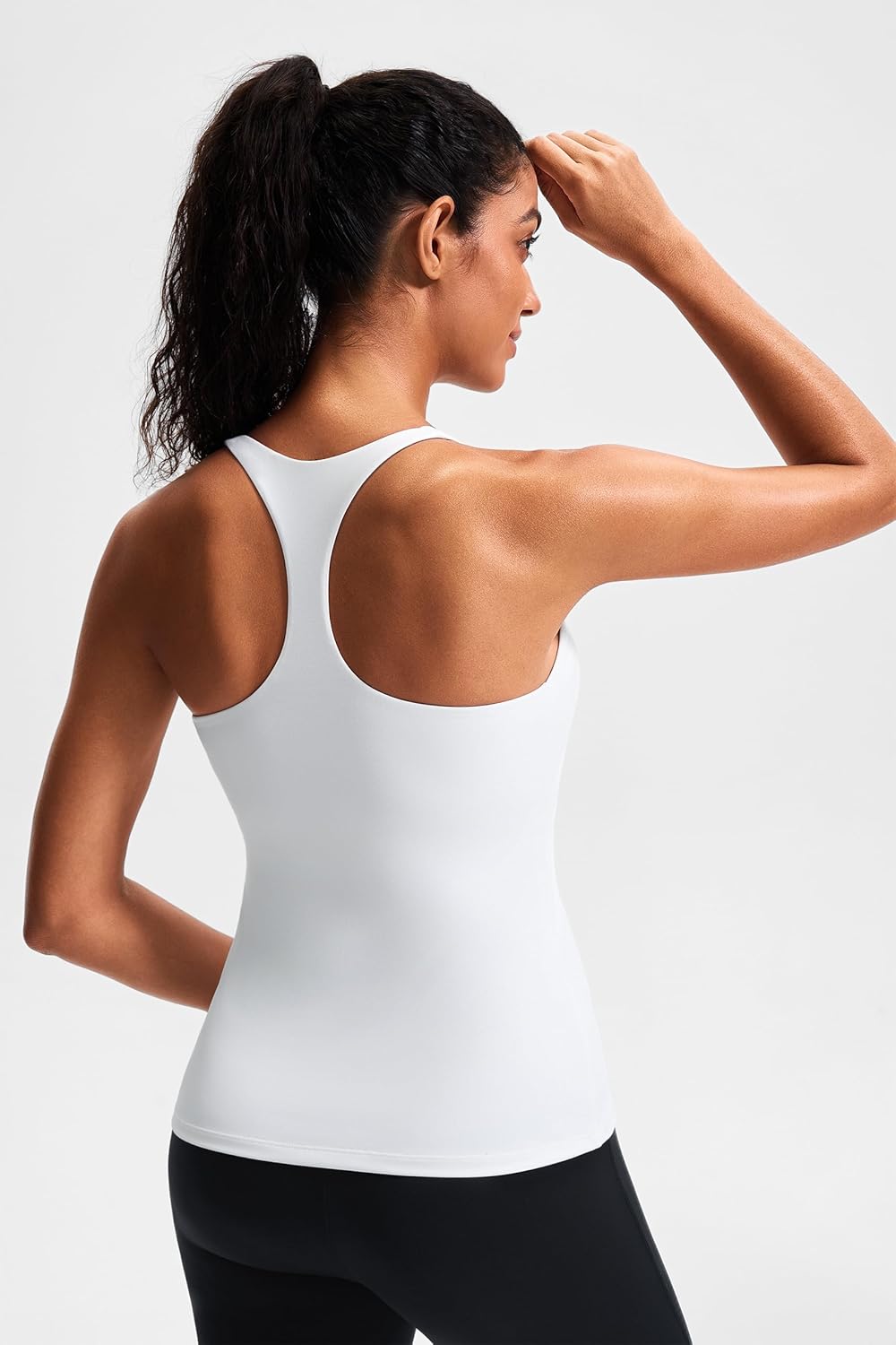 Workout Tank Top with Built in Bra for Women - Racerback Butter Soft Athletic Tops Yoga Tank Tops with Removable Pads - Image 4