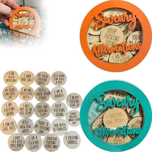 Mini discos de afirmación Sweary, 22 unidades de mini CD de afirmación dulce, discos de afirmaciones positivas motivacionales, regalos únicos y