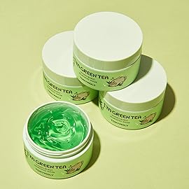 TONYMOLY Im Green Tea Hydro Burst Morning Mask - Refreshing Gel Mask for Dull, Tired Skin - Hydrating, Calming, with Green Tea, Bamboo & Centella Asiatica Extracts - Paraben & Alcohol Free