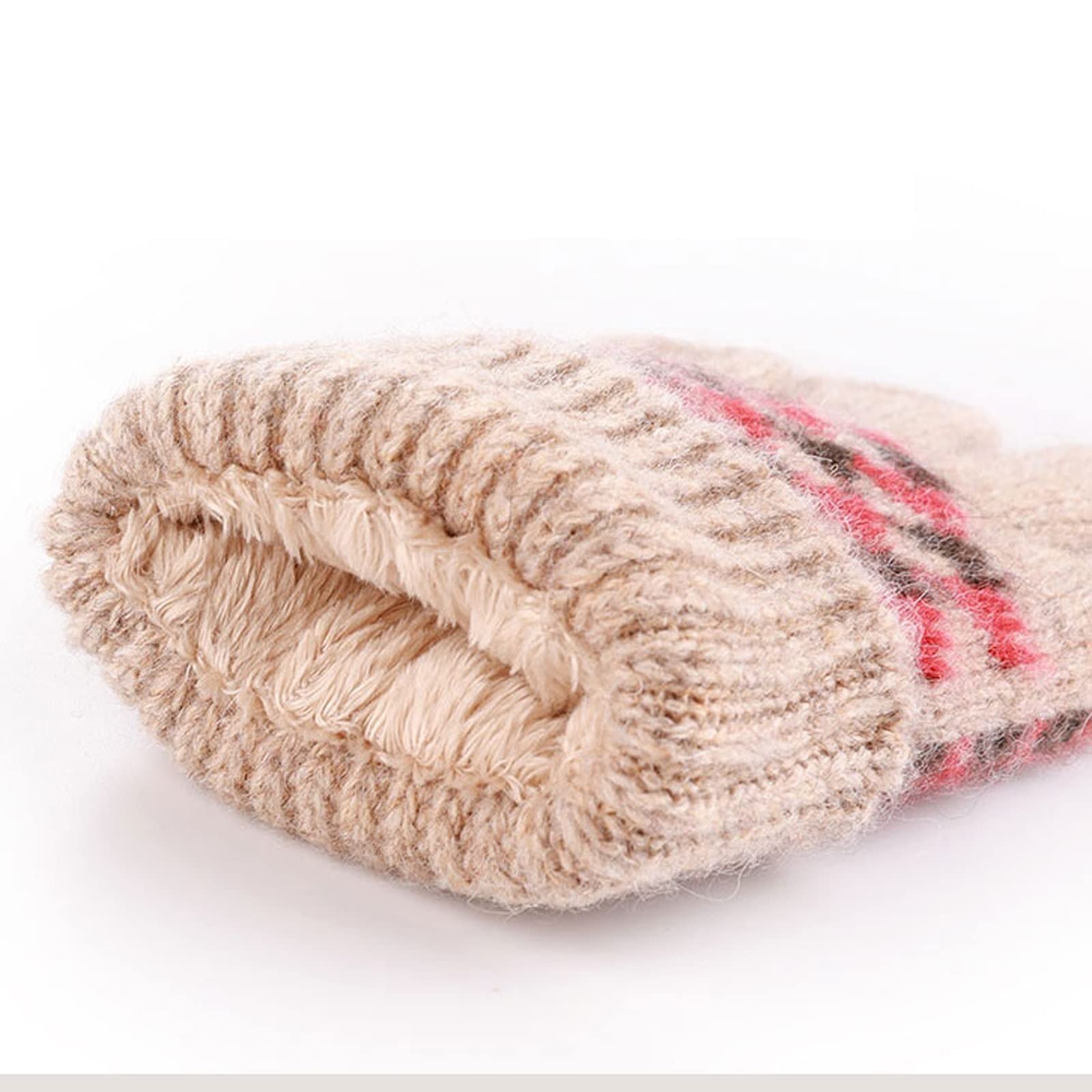 Guanti di lana spessi Equitazione Cinque-Finger cotone Moto Guanti invernali Lana calda e fredda Outdoor Guanti (Colore: A)