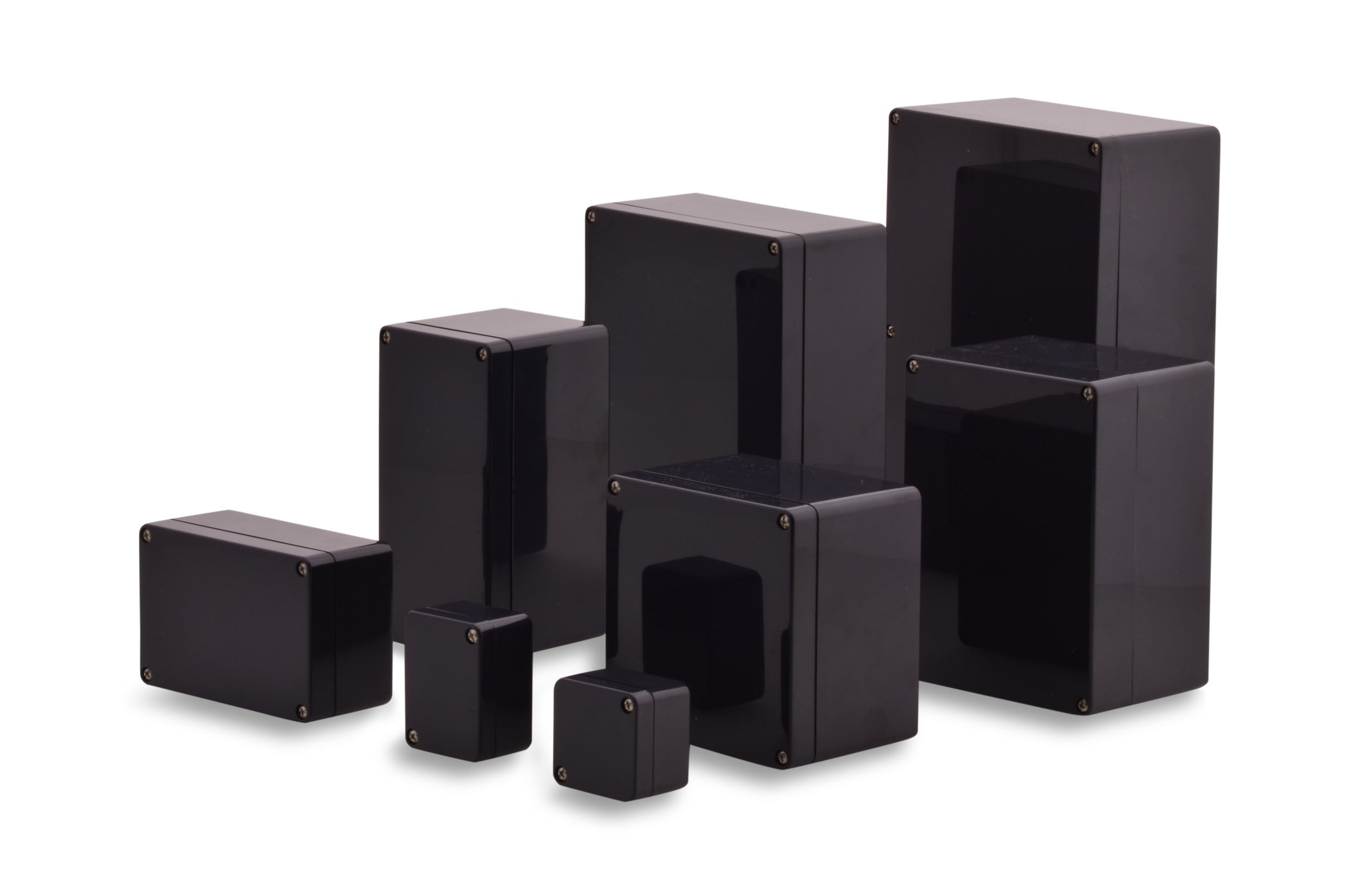 BOXEXPERT Caja de plástico Serie Elbe 200x150x75mm IP 65 gris RAL7015 Caja de distribución