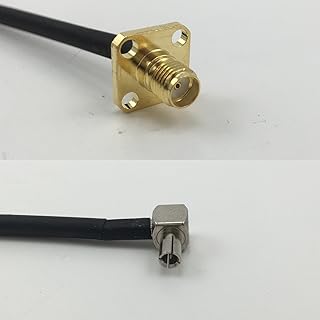 3 feet RG316 SMA FEMALE FLANGE to TS9 ANGLE MALE Pigtail Jumper RF coaxial cable 50ohm Quick USA Shipping