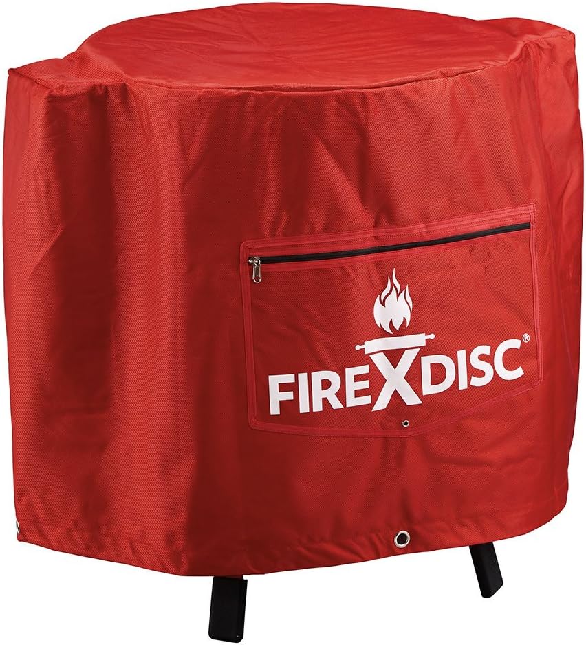 FIREDISC Universal Cover | Protector for Propane Cooker | Heavy Duty Waterproof Cover for Outdoor Cooker | Cover for Grill | Weatherproof Gas Grill Cover | 11.97 x 10.67 x 2.56 inches | Red