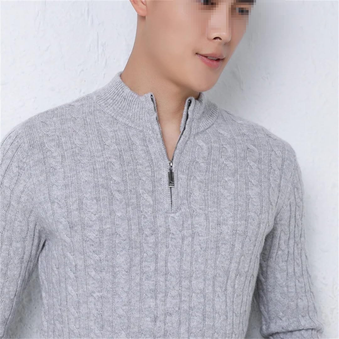 Vogrtcc Jersey Grueso De Lana De Color Liso para Hombre