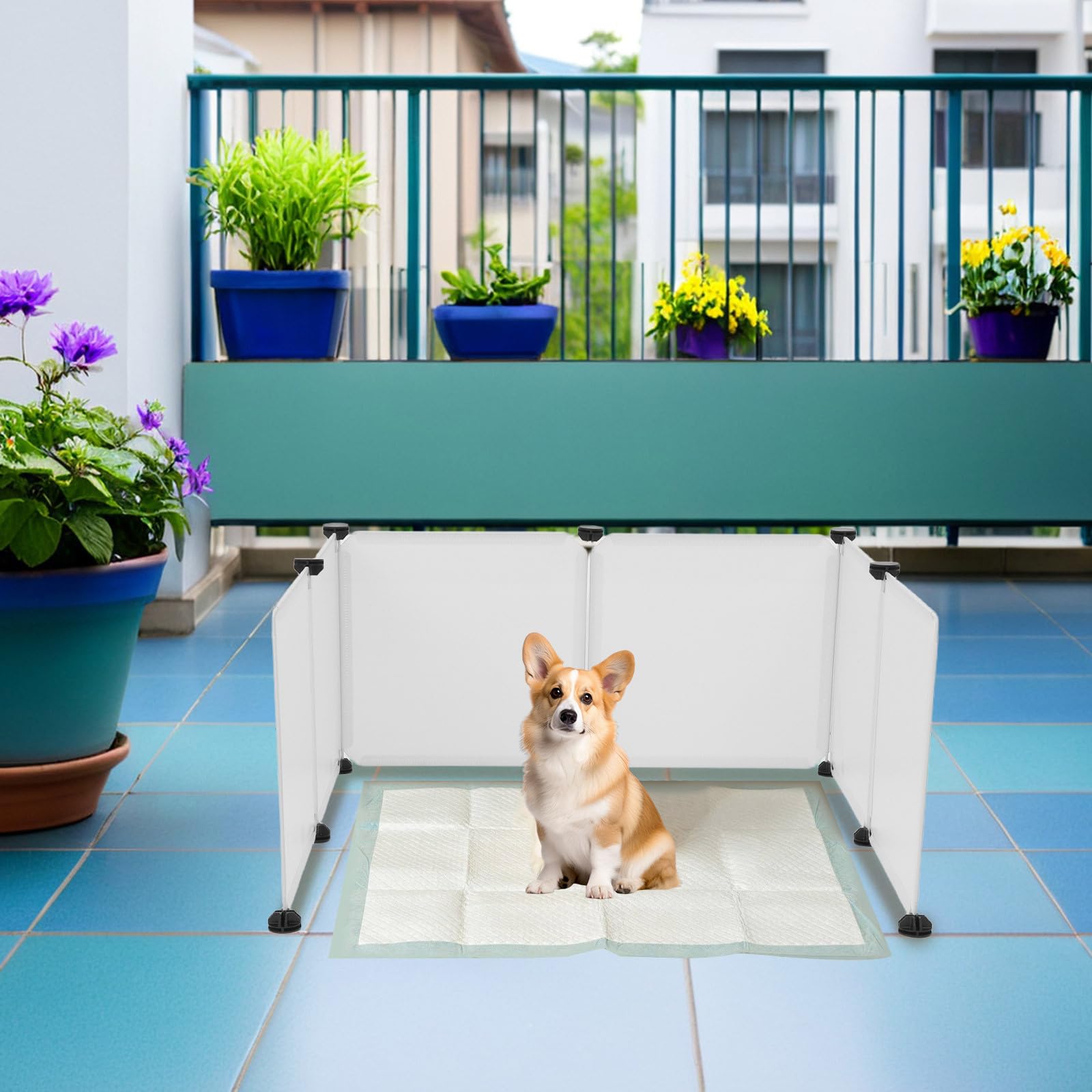 1 juego de protectores antisalpicaduras para arenero de perro - Protectores antisalpicaduras de orina - Pared alta reutilizable para arenero abierto, almohadilla de entrenamiento para gatos y