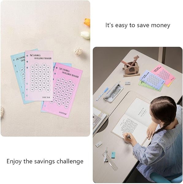 48 Budget Planning Cards, Perforated Money Saving Sheets, Money Management Folders, Savings Sheets - 4