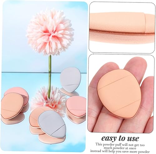 Miniatura 9 de Mipcase 24 piezas Mini Puff Finger Tamaño Polvo Puff Maquillaje Soplo de Polvo para Mujeres Herramientas de Maquillaje Puffs Esponja Eliminación de