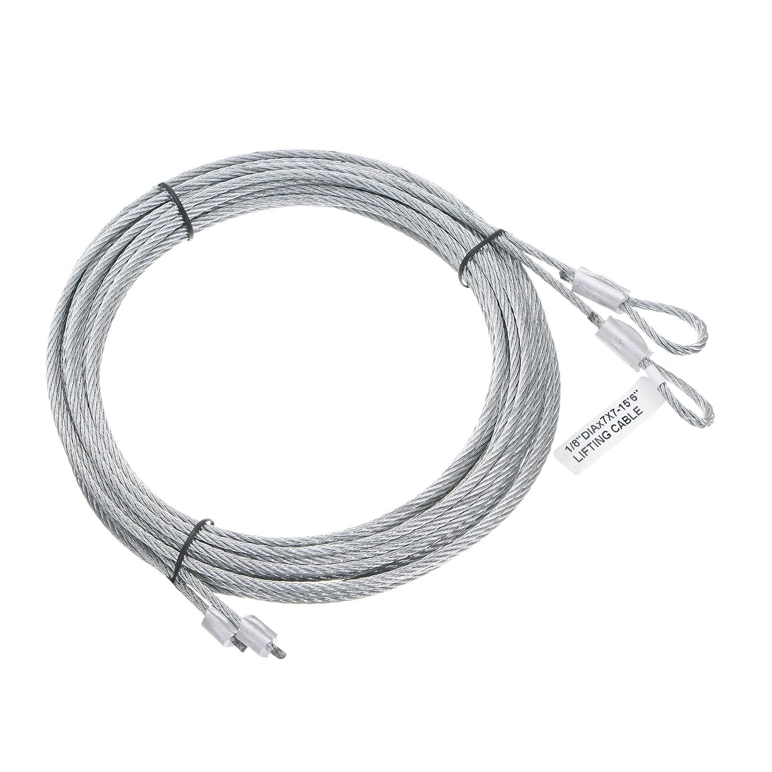 #US 2pcs 15.6ft 4.5 Meters Garage Door Cable 3mm Diameter Torsion Spring Wire Cable