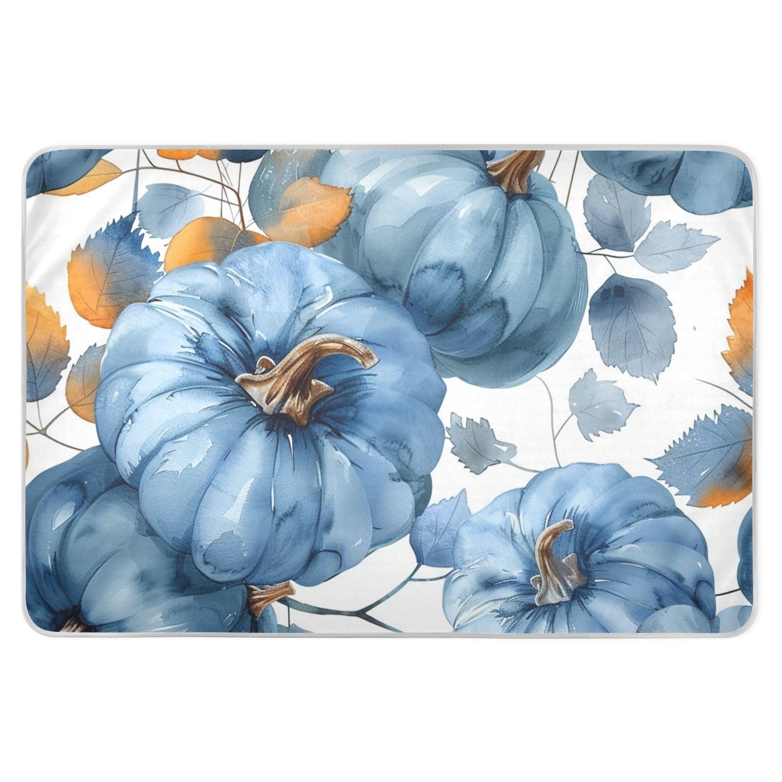Washpainting Pumpkin Baby Blue Potty Training Pee Pad Soft Absorbent Pads for Bed Portable Travel Mattress for Toddler Kids , 52