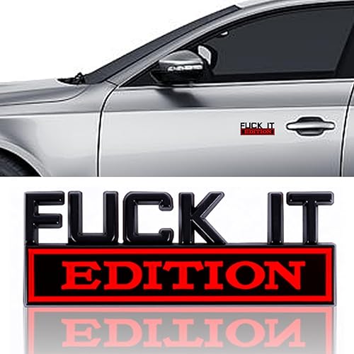 Miniatura 1 de GaRhomxy Emblema de edición divertida, emblema para exterior de automóvil, calcomanía 3D, calcomanía de repuesto para guardabarros 3D, repuesto para