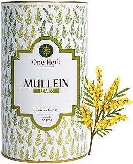One Herb - Mullein Tea 80g || Verbascum Thapsus L || Mullein Leaf for Lungs Detox Tea || Herbal Support For Healthy Respiratory & Immunity || Helps Soothe Sore Throat || Helps Relieve Anxiety
