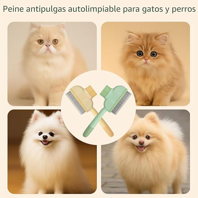 Foto 7 de 7 de Aurinovellia Set de 2 Cepillo para Gato de Pelo Largo y Perro
