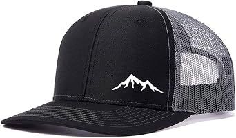 Mountain Trucker Hat for Men Women,Adjustable Camping Wilderness Outdoor Baseball Caps