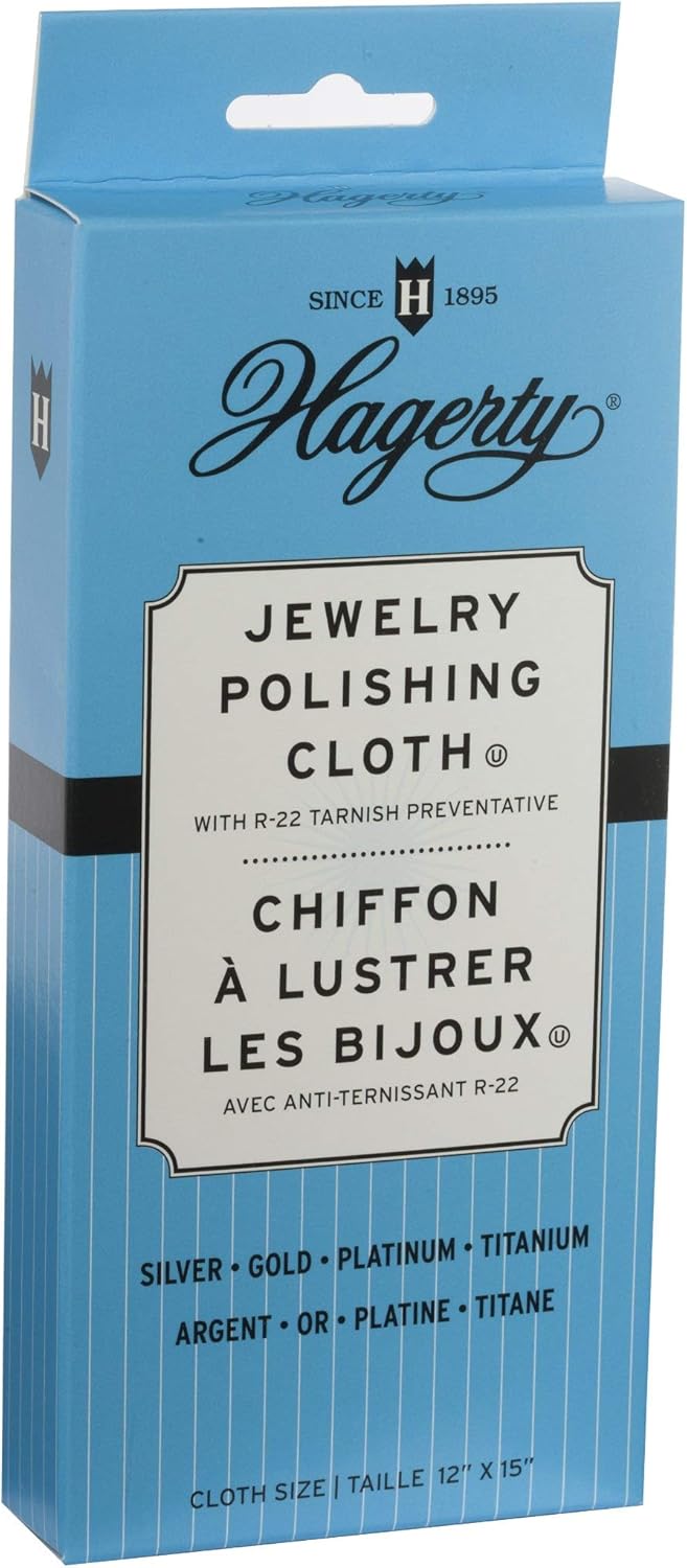 Hagerty 12-by-15-inch Silver Jewelry Polishing Cloth, lite beige : Health & Household