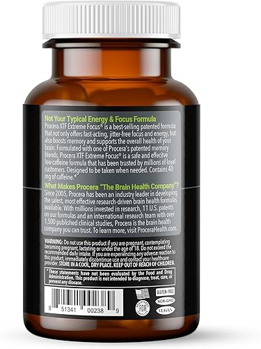 Miniatura 2 de Procera XTF - Ayuda de estudio perfecta - Resultados inmediatos - Mejora de la concentración y retención de memoria - Aumento de oxígeno y flujo