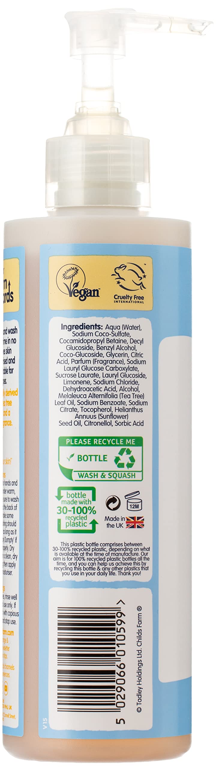 Childs Farm Childrens Moisturising Hand Wash Gently Cleanses