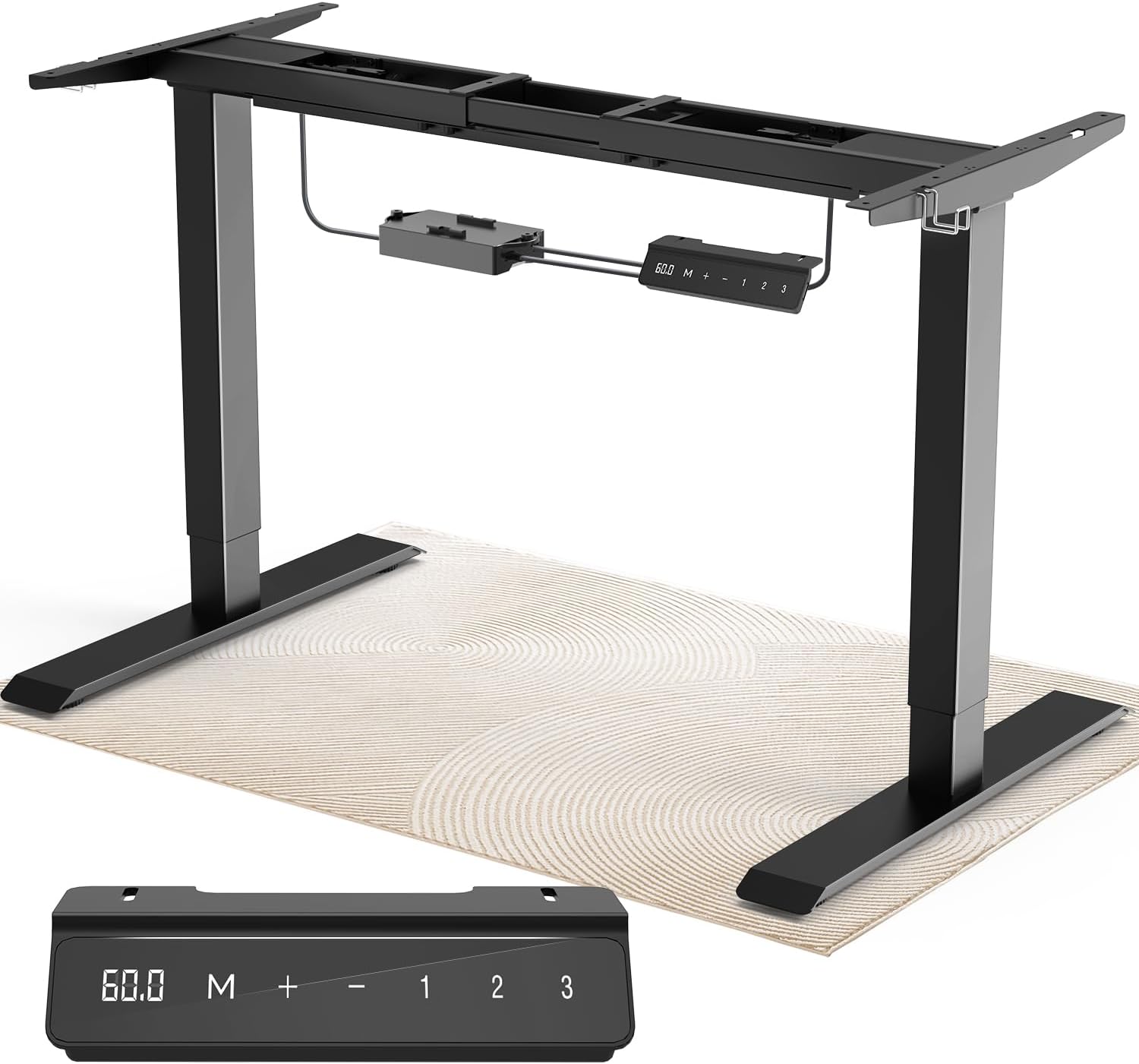 TRIUMPHKEY Höhenverstellbarer Schreibtisch 160x80cm - Elektrisch Mit Dualmotor & Touchscreen