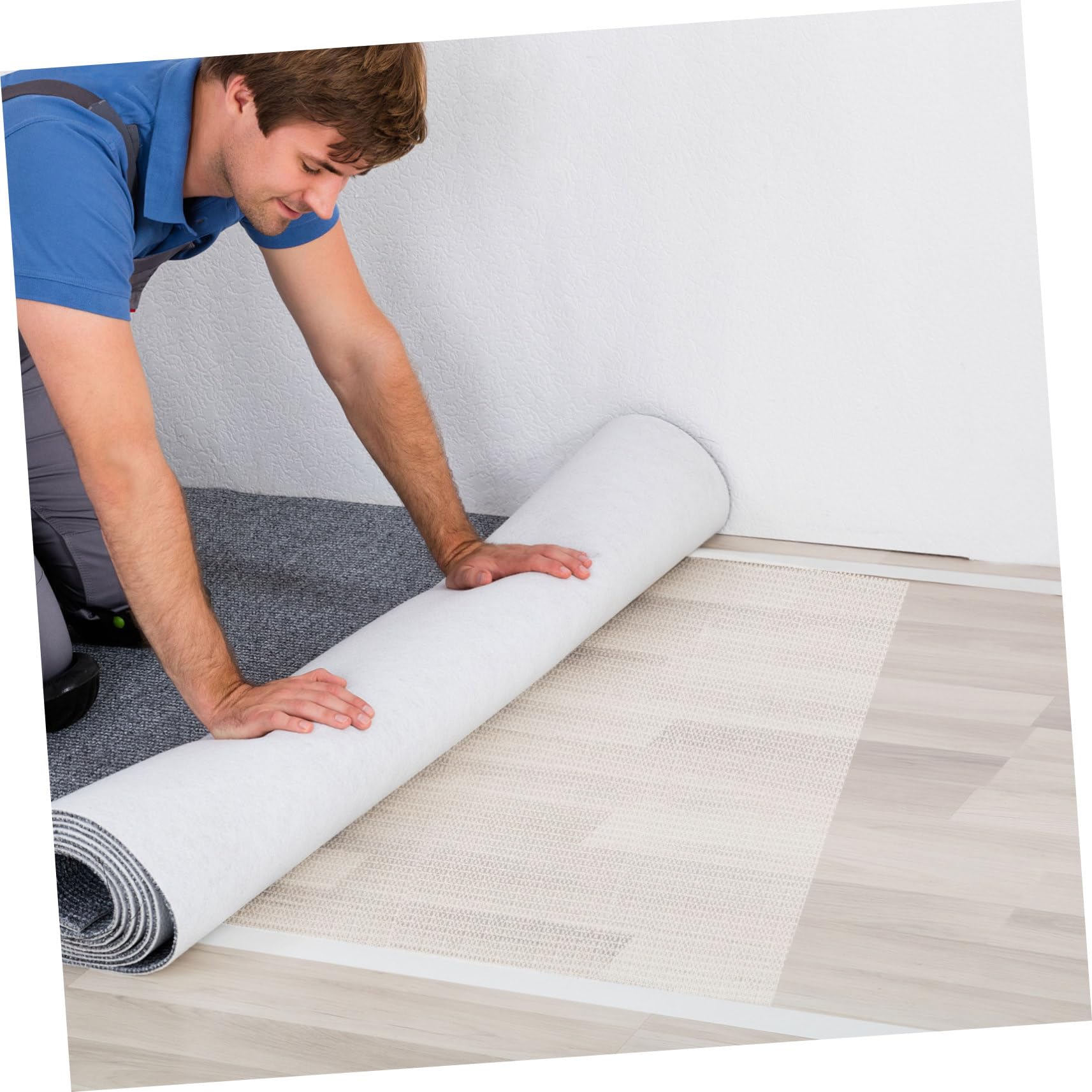 sous-Tapis Antidérapant Tapis De Couloir 200x300 Cm en PVC Robuste Antiglisse Protection Sol Bois pour Maison Bureau