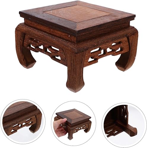 Miniatura 9 de Estante de exhibición de plantas con base de Buda antigua, estante elevador de plantas, soporte de exhibición para plantas, soporte para plantas en