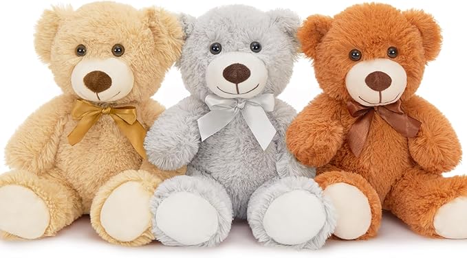 MaoGoLan Paquete de 3 Ositos de Peluche Suaves 13.5" Multicolor miniatura 8